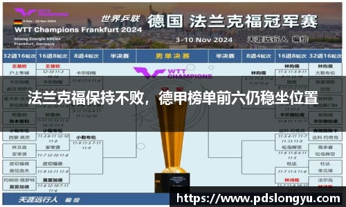 法兰克福保持不败，德甲榜单前六仍稳坐位置