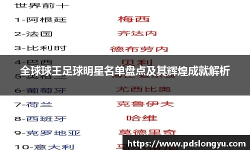 全球球王足球明星名单盘点及其辉煌成就解析